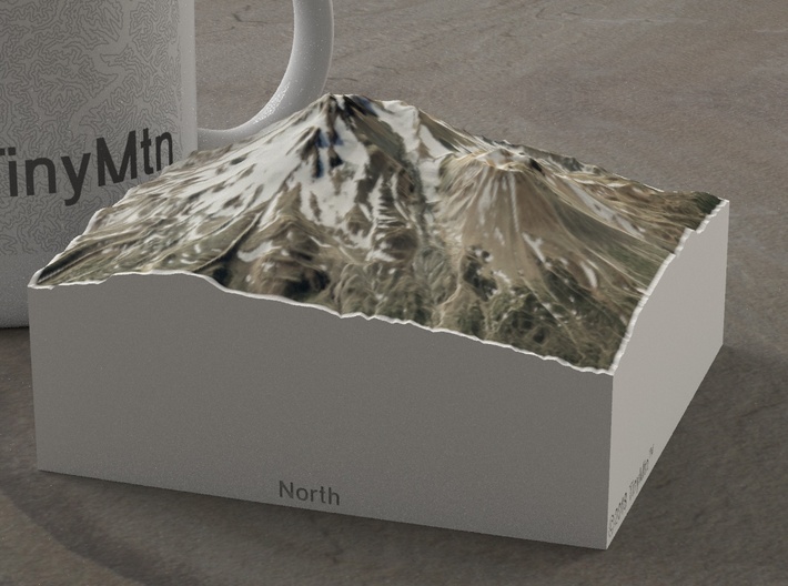 Mt. Shasta, California, USA, 1:75000 Explorer 3d printed
