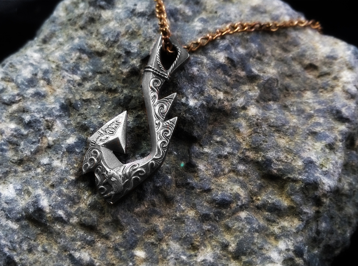 Wind From The West Hook Pendant 3d printed 