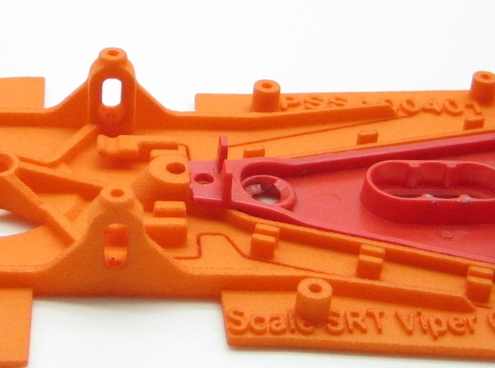 PSSA00401 Chassis for Scaleauto SRT Viper GTS-R 3d printed rework flaps of front mounting point of NSR motor mount
