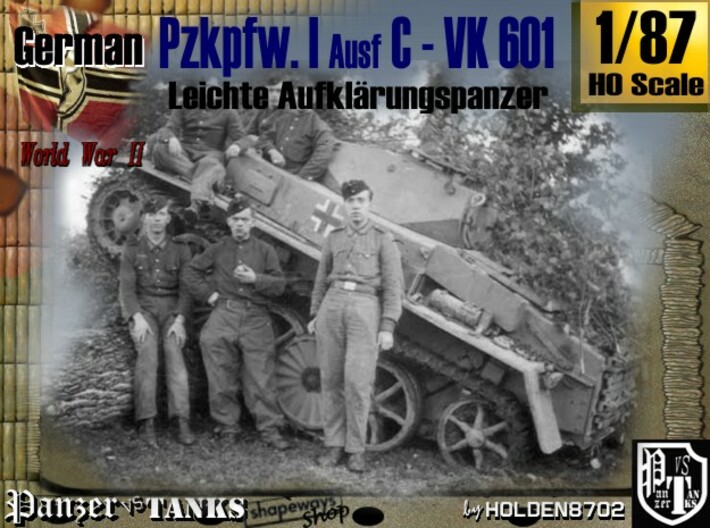 1-87 Pz I Ausf C Vk 601 3d printed 