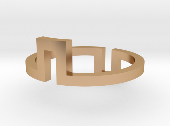 Rectangle Illusion Ring 3d printed 