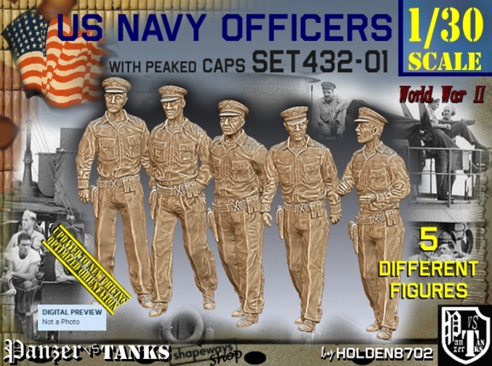1/30 USN Officers Set432-01 3d printed