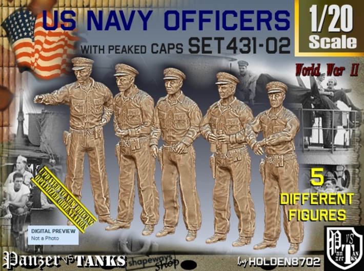 1/20 USN Officers Set431-02 3d printed