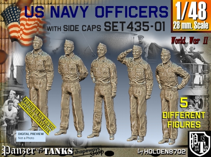 1/48 USN Officers Set435-01 3d printed