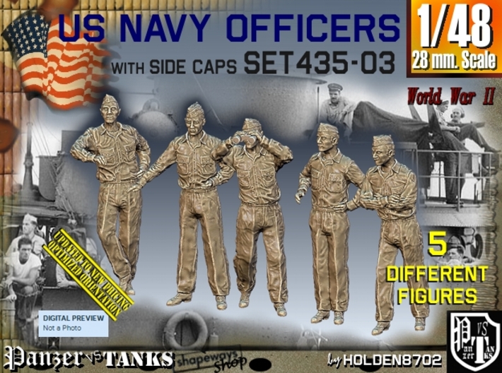 1/48 USN Officers Set435-03 3d printed