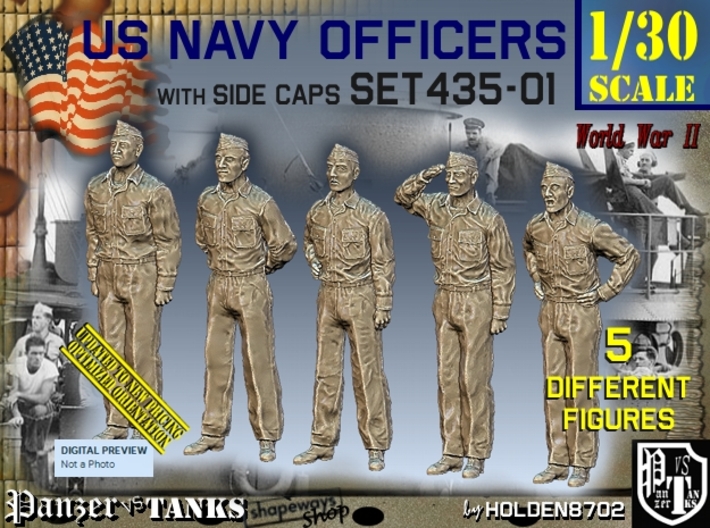 1/30 USN Officers Set435-01 3d printed