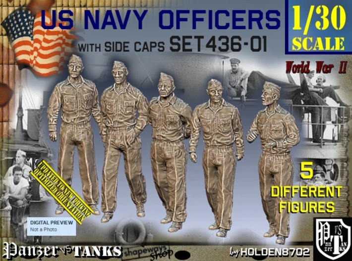 1/30 USN Officers Set436-01 3d printed