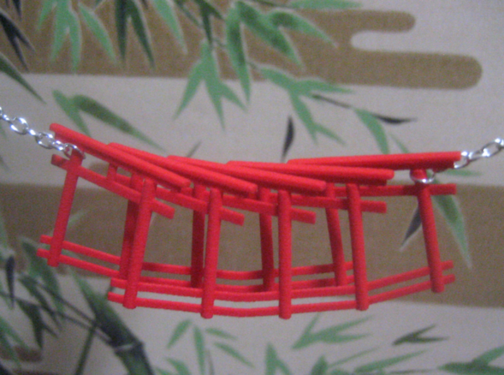 repetitive torii gate necklace 3d printed