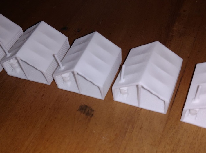 HO Scale Minner's Tent Cabin 3d printed More than one makes a small villiage