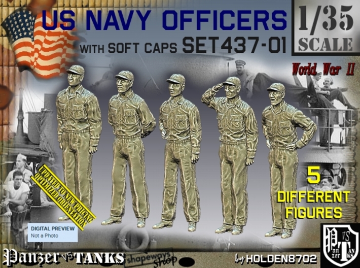 1/35 USN Officers Set437-01 3d printed