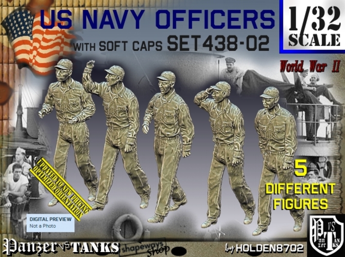 1/32 USN Officers Set438-02 3d printed
