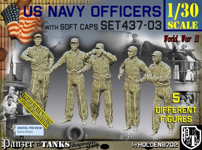1/30 USN Officers Set437-03 3d printed