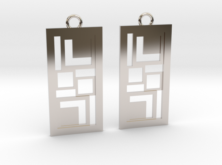 Geometrical earrings no.3 3d printed