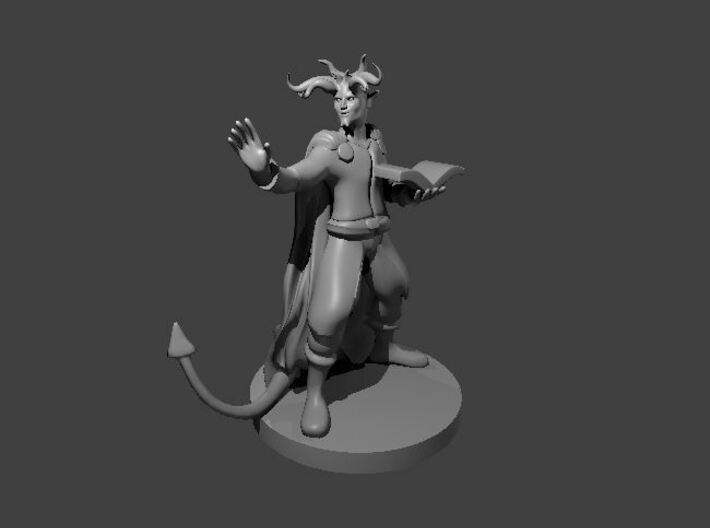Tiefling Wizard with Beastly Horns 3d printed