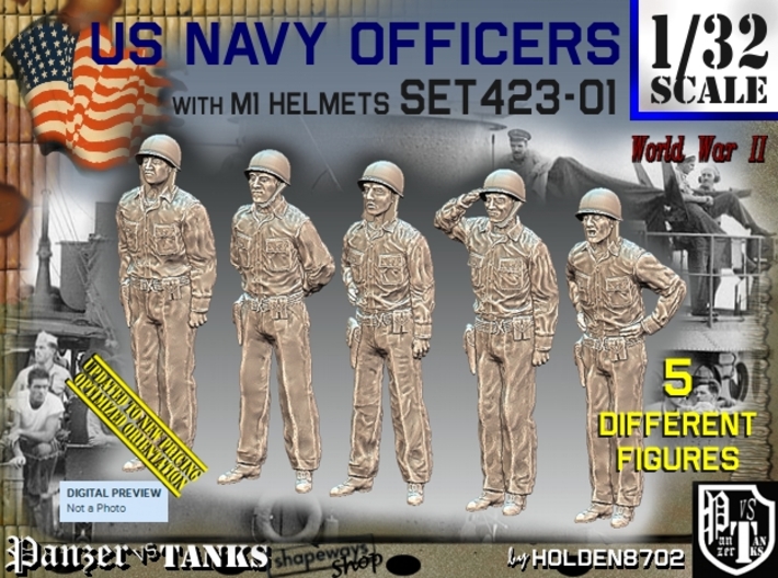 1/32 USN Officers Set423-01 3d printed