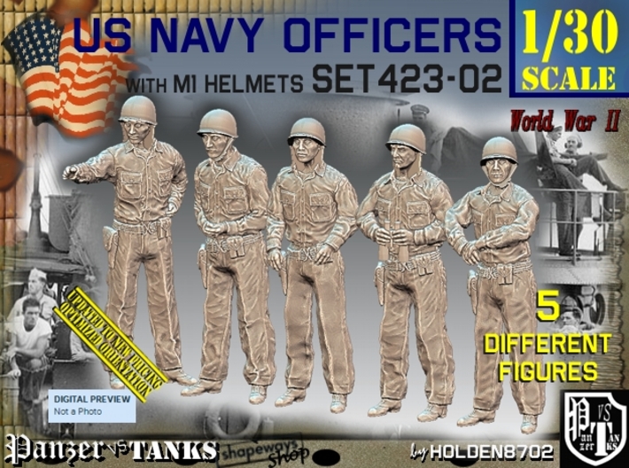 1/30 USN Officers Set423-02 3d printed