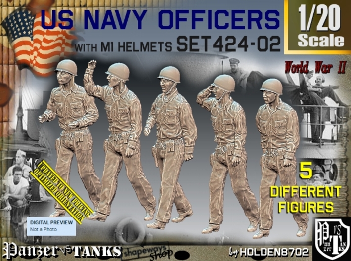 1/20 USN Officers Set424-02 3d printed