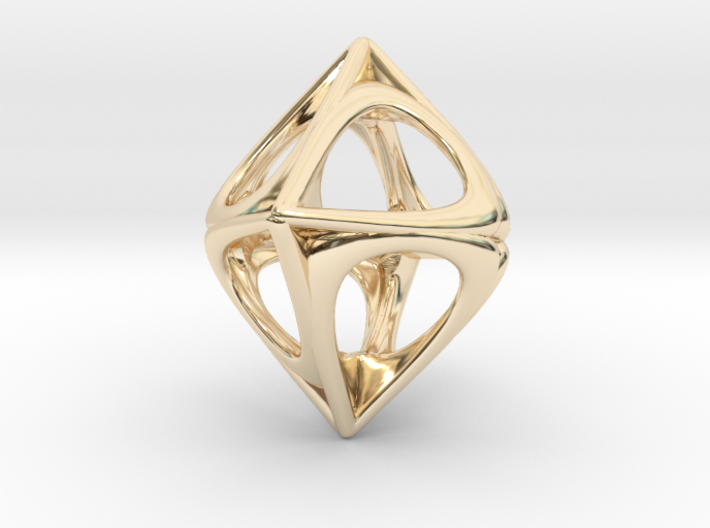 Pyramids pendant necklace 3d printed pendant necklace gold plated