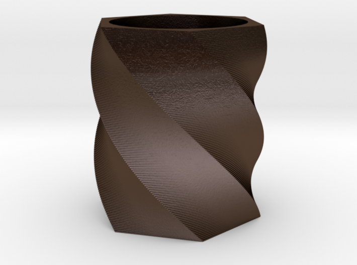 Spiral Hexagon Vase 3d printed
