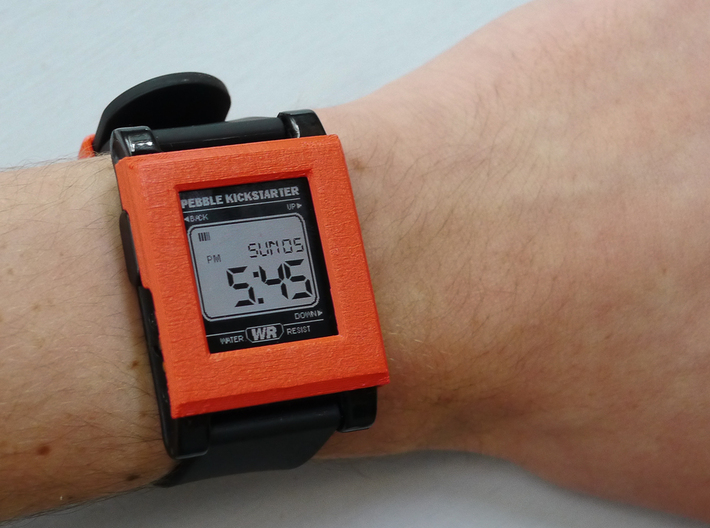 Pebble Watch Cover Bevel Design 3d printed 