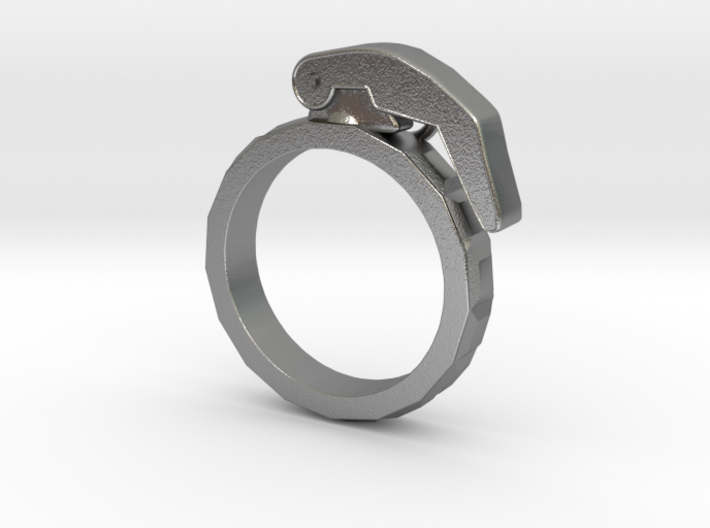The Gringade - Grenade Ring (Size 7) 3d printed