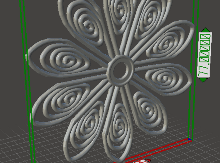 77mm TOS insignia flower 3d printed