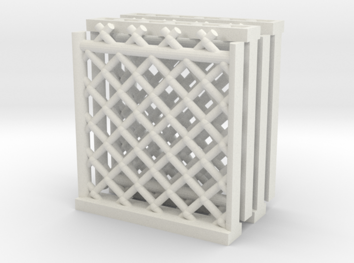 Four Chainlink Fence Set 3d printed 