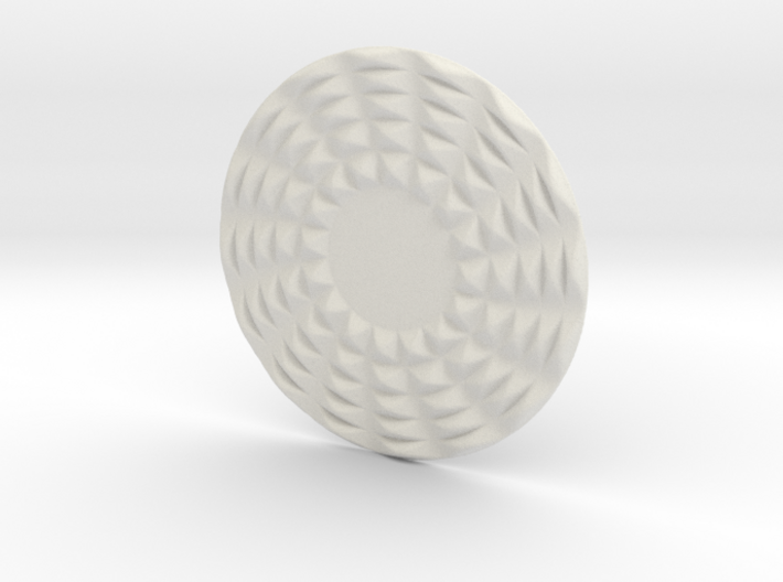 coaster pinwheel round personalize top side 3d printed 