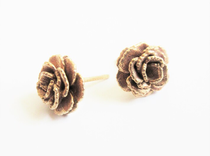 Carnation Flower Earrings 3d printed