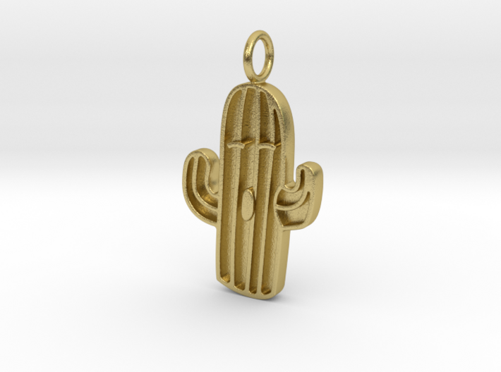 Funny Cactus Pendant (Charm Bracelet, Keychain) 3d printed 