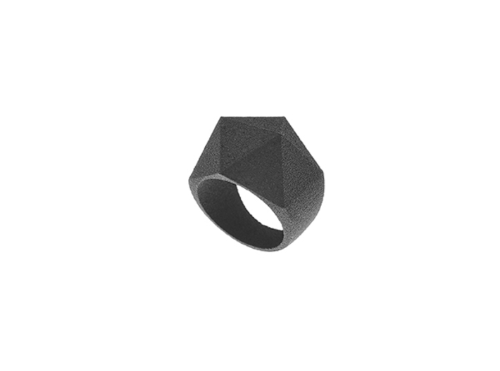 Facet Ring 3d printed Facet Ring black