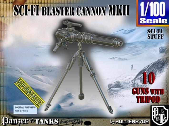 1/100 Sci-Fi Blaster Cannon MkII Set001 3d printed