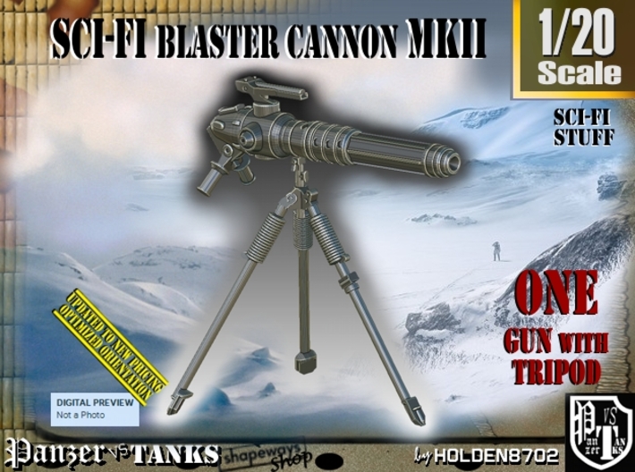 1/20 Sci-Fi Blaster Cannon MkII Set001 3d printed