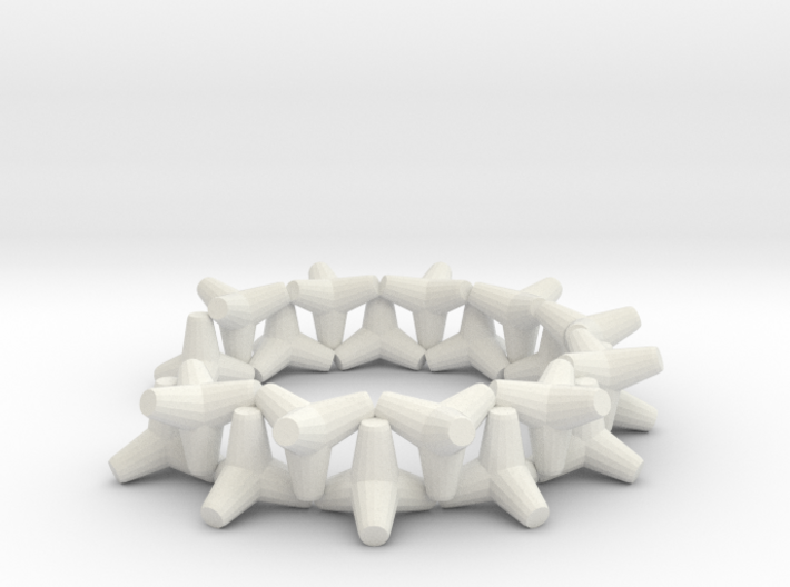 tetrapod cuff bracelet 3d printed