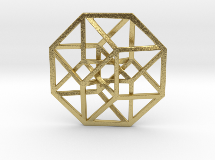 4D Hypercube (Tesseract) small 1.4&quot; 3d printed