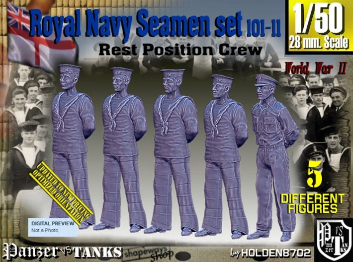 1/50 RN Seamen Rest Set101-11 3d printed