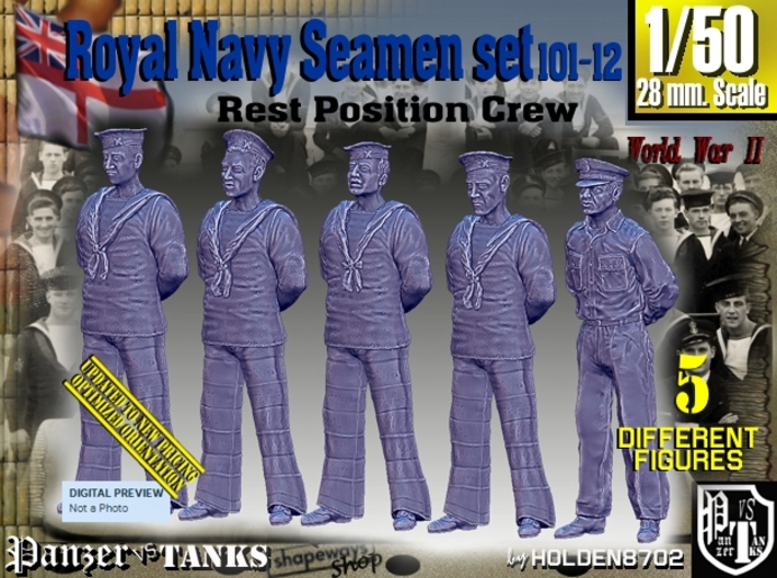 1/50 RN Seamen Rest Set101-12 3d printed