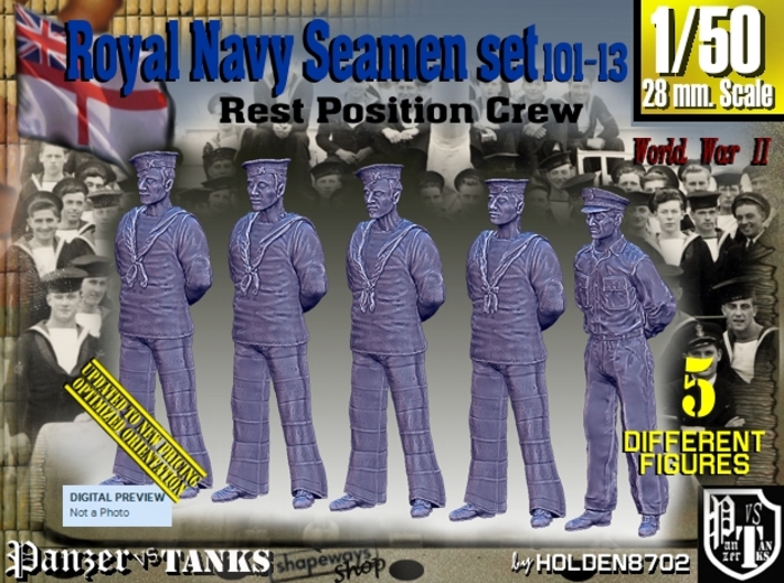 1/50 RN Seamen Rest Set101-13 3d printed