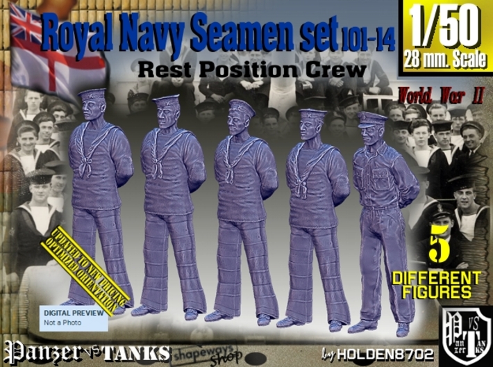 1/50 RN Seamen Rest Set101-14 3d printed