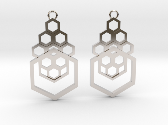 Geometrical earrings no.4 3d printed