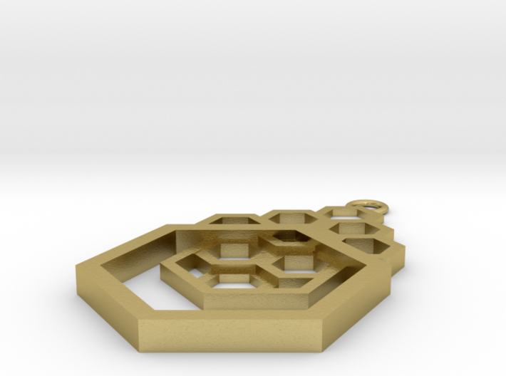 Geometrical pendant no.4 3d printed
