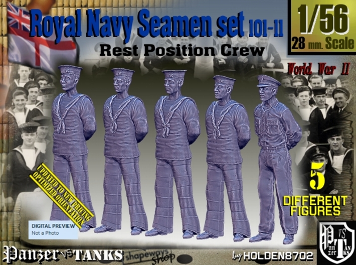 1/56 RN Seamen Rest Set101-11 3d printed