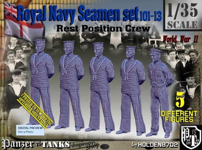1/35 RN Seamen Rest Set101-13 3d printed