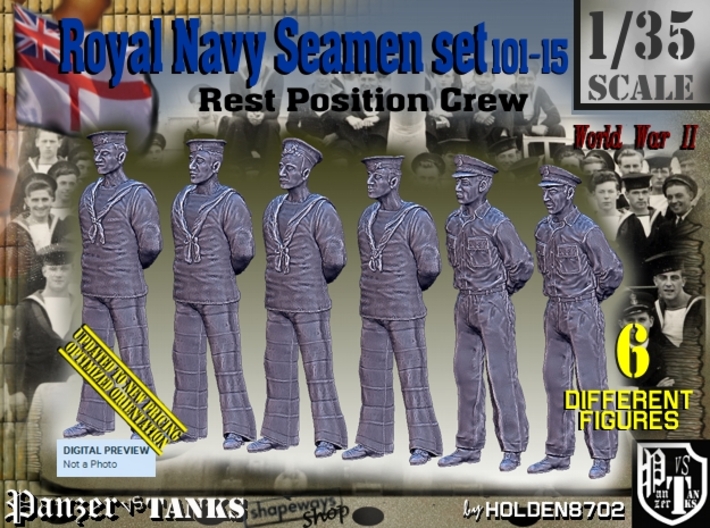 1-35 RN Seamen Rest Set101-15 3d printed