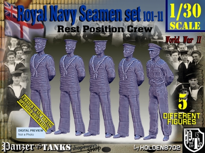 1/30 RN Seamen Rest Set101-11 3d printed