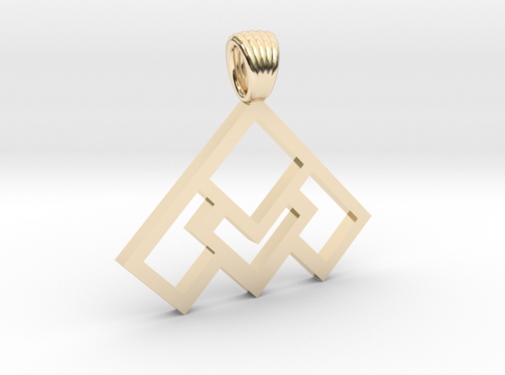 Art déco squares [pendant] 3d printed