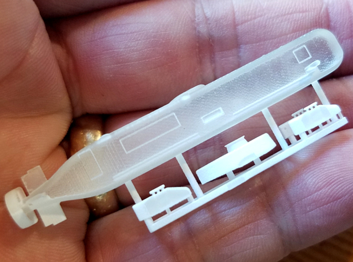 Advanced SEAL Delivery System, 1/350 scale 3d printed 