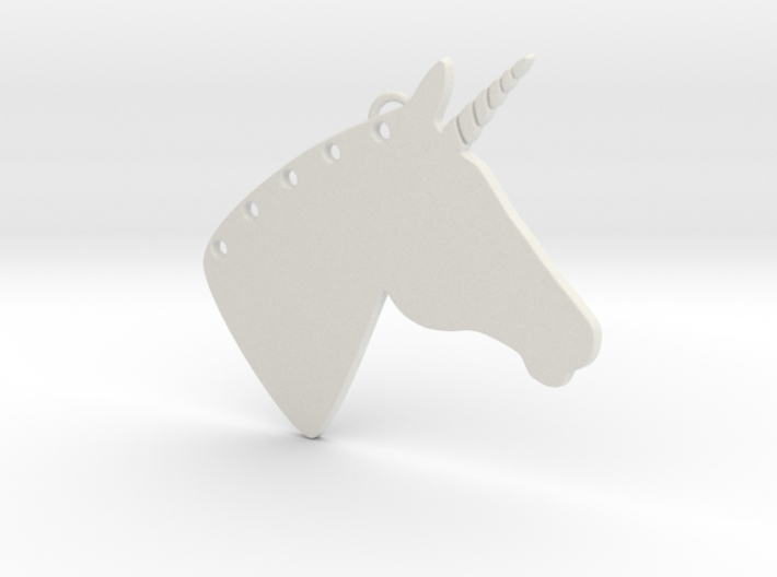 the Unicorn Pendant 3d printed 