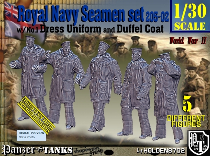 1/30 Royal Navy Seamen DC+No1 Set205-02 3d printed