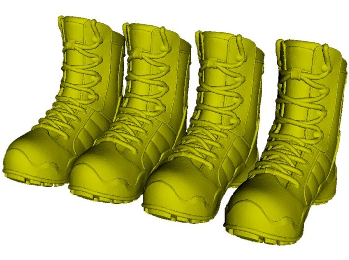 1/15 scale military boots C x 2 pairs 3d printed